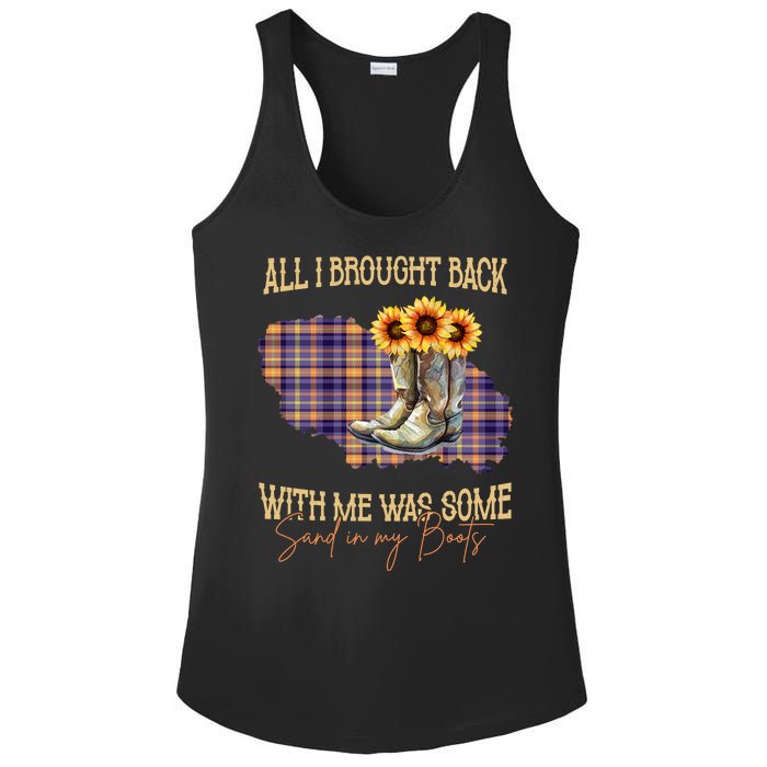 All I Bought Back With Me Was Some Sand In My Boots Ladies PosiCharge Competitor Racerback Tank