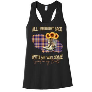 All I Bought Back With Me Was Some Sand In My Boots Women's Racerback Tank