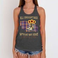 All I Bought Back With Me Was Some Sand In My Boots Women's Knotted Racerback Tank