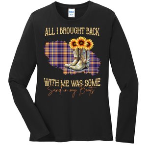 All I Bought Back With Me Was Some Sand In My Boots Ladies Long Sleeve Shirt