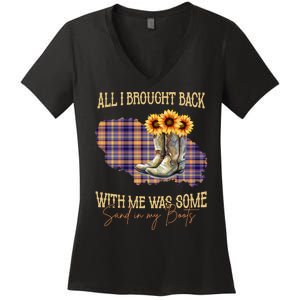 All I Bought Back With Me Was Some Sand In My Boots Women's V-Neck T-Shirt