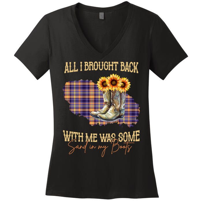 All I Bought Back With Me Was Some Sand In My Boots Women's V-Neck T-Shirt