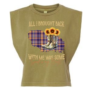 All I Bought Back With Me Was Some Sand In My Boots Garment-Dyed Women's Muscle Tee