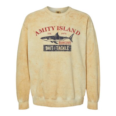 Amity Island Bait And Tackle Retro Fishing Colorblast Crewneck Sweatshirt