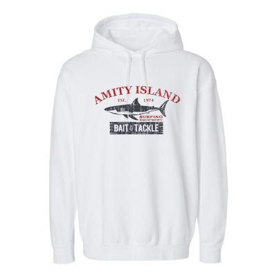 Amity Island Bait And Tackle Retro Fishing Garment-Dyed Fleece Hoodie