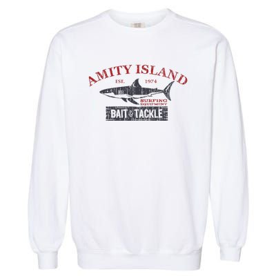 Amity Island Bait And Tackle Retro Fishing Garment-Dyed Sweatshirt