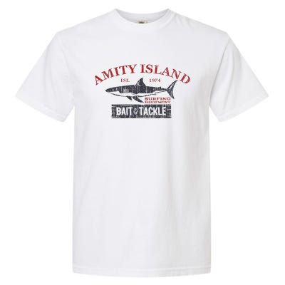 Amity Island Bait And Tackle Retro Fishing Garment-Dyed Heavyweight T-Shirt