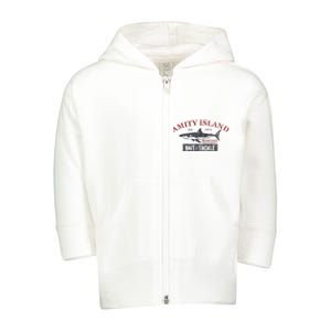 Amity Island Bait And Tackle Retro Fishing Toddler Zip Fleece Hoodie