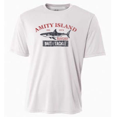 Amity Island Bait And Tackle Retro Fishing Cooling Performance Crew T-Shirt