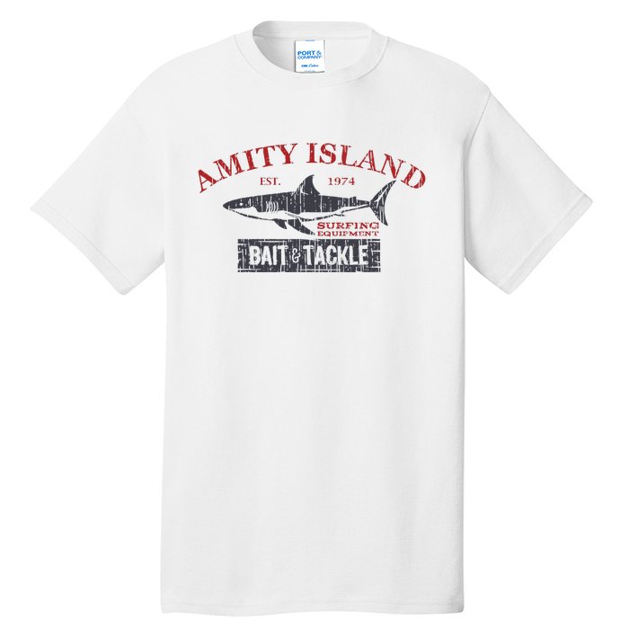 Amity Island Bait And Tackle Retro Fishing Tall T-Shirt