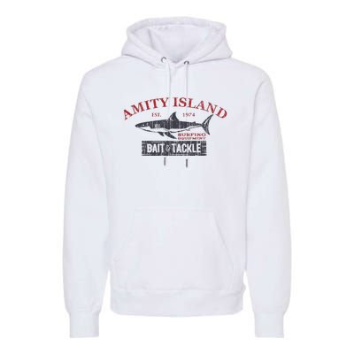 Amity Island Bait And Tackle Retro Fishing Premium Hoodie