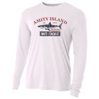 Amity Island Bait And Tackle Retro Fishing Cooling Performance Long Sleeve Crew