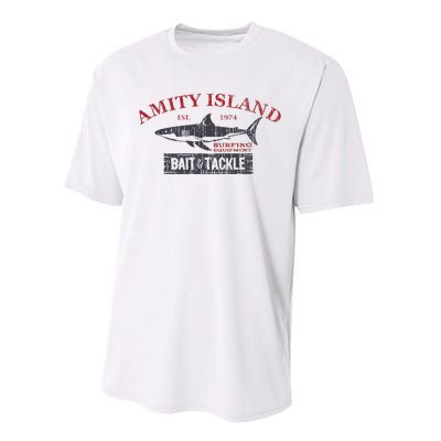 Amity Island Bait And Tackle Retro Fishing Performance Sprint T-Shirt