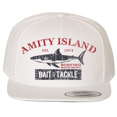 Amity Island Bait And Tackle Retro Fishing Wool Snapback Cap