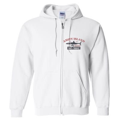 Amity Island Bait And Tackle Retro Fishing Full Zip Hoodie