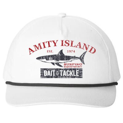 Amity Island Bait And Tackle Retro Fishing Snapback Five-Panel Rope Hat