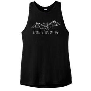 Actually Its Batthew Funny Ladies PosiCharge Tri-Blend Wicking Tank