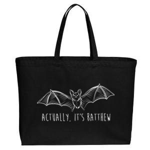 Actually Its Batthew Funny Cotton Canvas Jumbo Tote