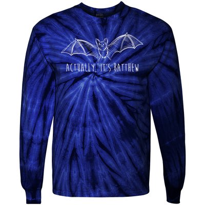 Actually Its Batthew Funny Tie-Dye Long Sleeve Shirt