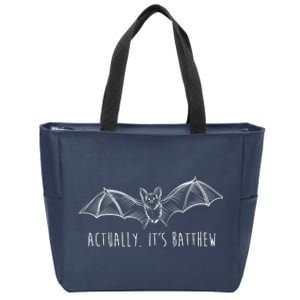 Actually Its Batthew Funny Zip Tote Bag