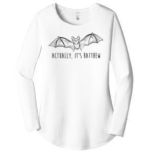 Actually Its Batthew Funny Women's Perfect Tri Tunic Long Sleeve Shirt