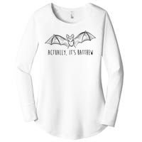 Actually Its Batthew Funny Women's Perfect Tri Tunic Long Sleeve Shirt