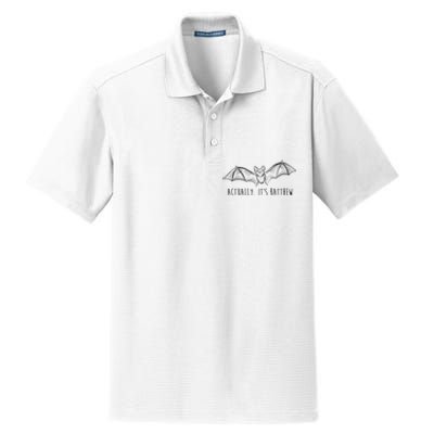 Actually Its Batthew Funny Dry Zone Grid Polo