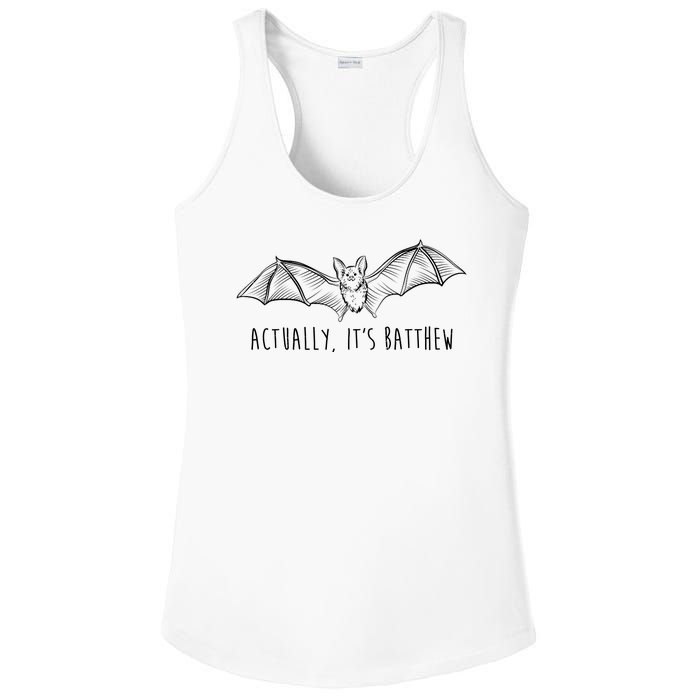 Actually Its Batthew Funny Ladies PosiCharge Competitor Racerback Tank