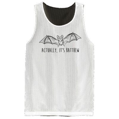 Actually Its Batthew Funny Mesh Reversible Basketball Jersey Tank