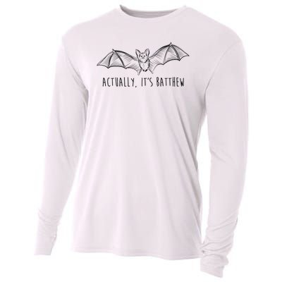 Actually Its Batthew Funny Cooling Performance Long Sleeve Crew