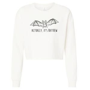 Actually Its Batthew Funny Cropped Pullover Crew