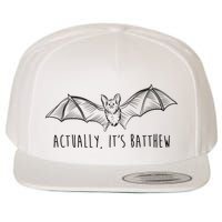 Actually Its Batthew Funny Wool Snapback Cap