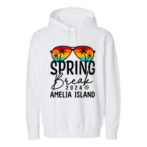 Amelia Island Beach Spring Break 2024 Gift Vacation Cool Gift Garment-Dyed Fleece Hoodie