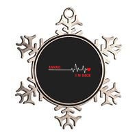 And IM Back Ekg Heartbeat For Cardiologist Heart Survivor Metallic Star Ornament