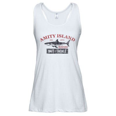 Amity Island Bait And Tackle Retro Fishing Ladies Essential Flowy Tank