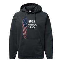 America Is Back | Flag 2024 Performance Fleece Hoodie