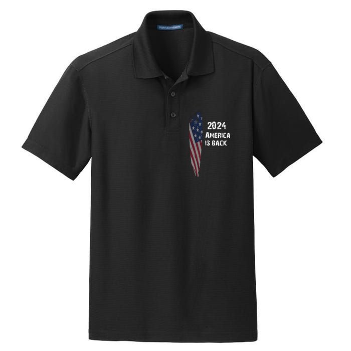 America Is Back | Flag 2024 Dry Zone Grid Polo