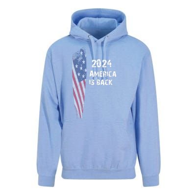 America Is Back | Flag 2024 Unisex Surf Hoodie