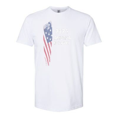 America Is Back | Flag 2024 Softstyle CVC T-Shirt