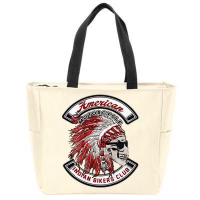 American Indian Bikers Club Motorcycle Biker Bike Zip Tote Bag
