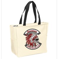 American Indian Bikers Club Motorcycle Biker Bike Zip Tote Bag