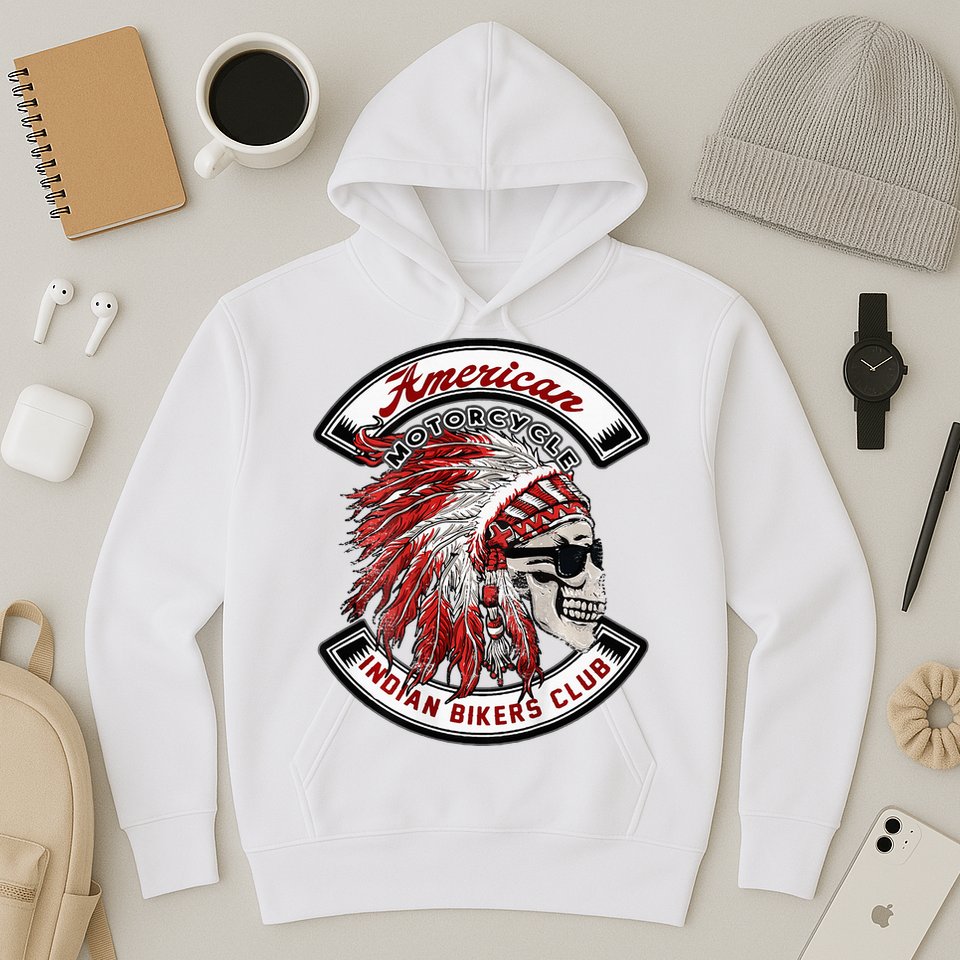 American Indian Bikers Club Motorcycle Biker Bike Hoodie