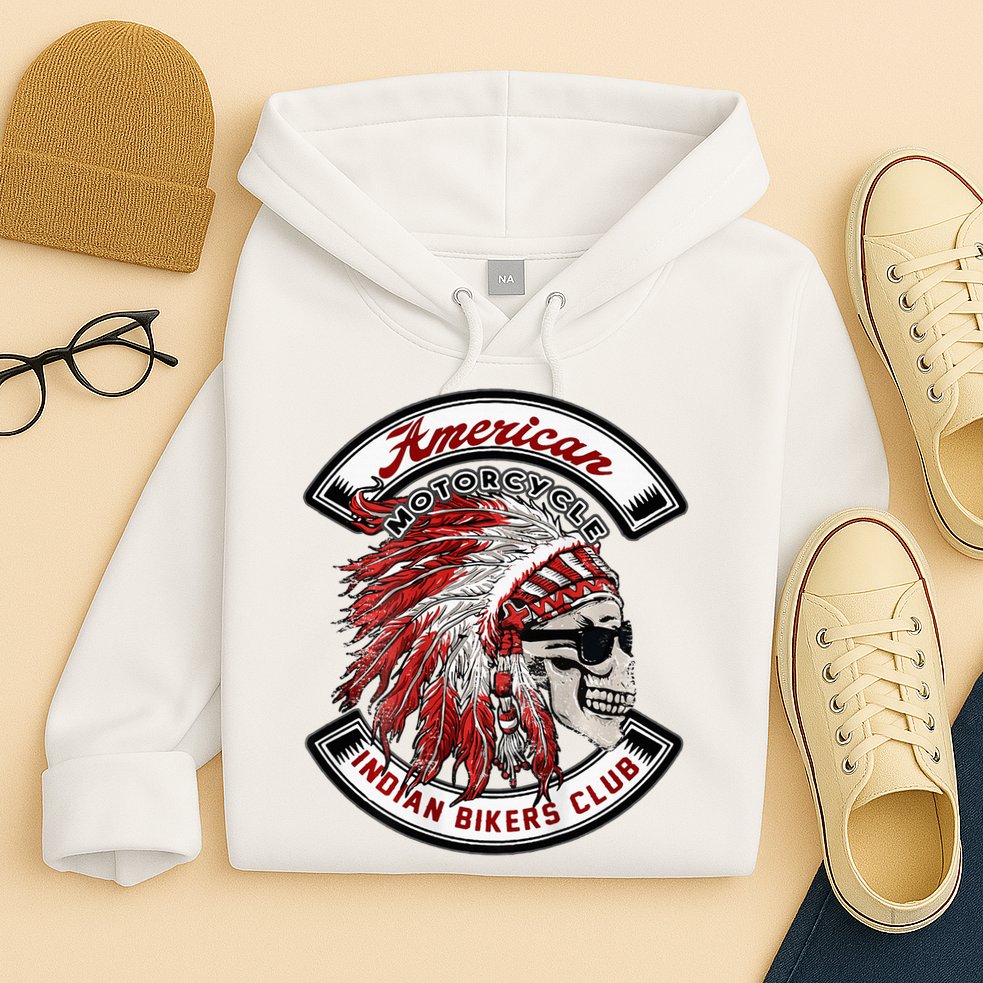 American Indian Bikers Club Motorcycle Biker Bike Hoodie