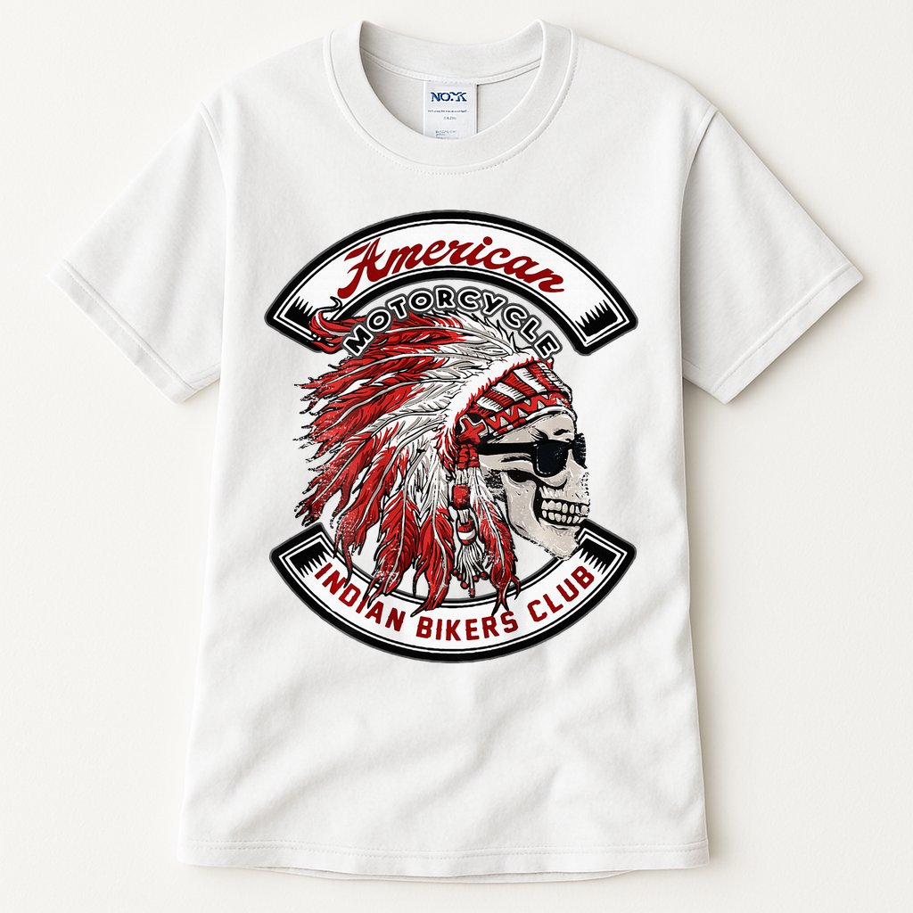 American Indian Bikers Club Motorcycle Biker Bike Tall T-Shirt