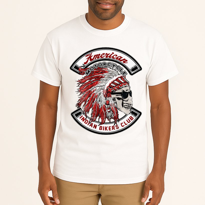 American Indian Bikers Club Motorcycle Biker Bike Tall T-Shirt