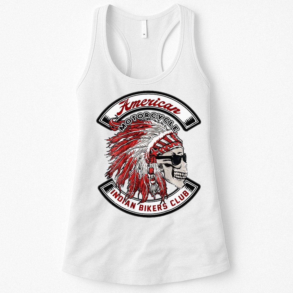American Indian Bikers Club Motorcycle Biker Bike Womens Tank Top