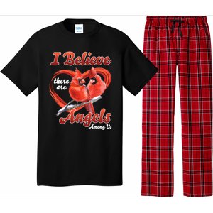 Awesome I Believe There Are Angels Among Us Cardinal Birds Gift Pajama Set