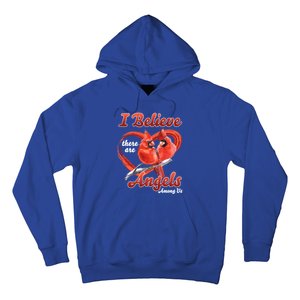 Awesome I Believe There Are Angels Among Us Cardinal Birds Gift Hoodie