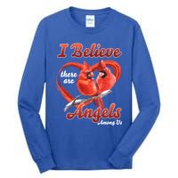 Awesome I Believe There Are Angels Among Us Cardinal Birds Gift Tall Long Sleeve T-Shirt