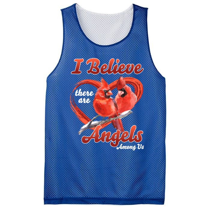 Awesome I Believe There Are Angels Among Us Cardinal Birds Gift Mesh Reversible Basketball Jersey Tank